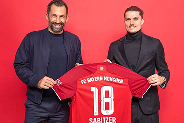 拜仁签下莱比锡队长萨比策 4年合同转会费1600万元