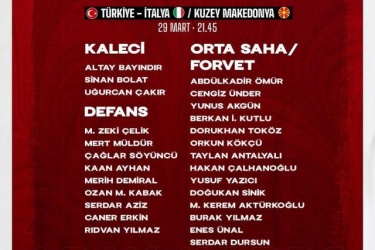 土耳其附加赛大名单 土耳其国家队最新名单