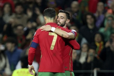 葡萄牙2-0北马其顿 C罗第5次进入世界杯