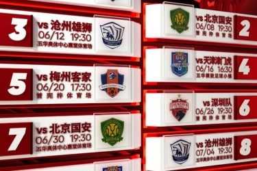 中超第一阶段成都蓉城赛程，首轮对阵深圳队