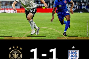 欧国联赛德国1-1战平英格兰，凯恩解锁50球里程碑