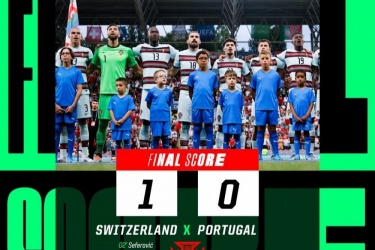 欧国联赛葡萄牙0-1不敌瑞士，C罗缺席比赛，葡萄牙迎来首败