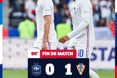 欧国联赛法国0-1不敌克罗地亚，法国队四轮不胜仅积2分，再输就降级
