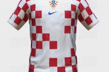 克罗地亚2022世界杯球衣谍照曝光，依旧是经典的红白格元素